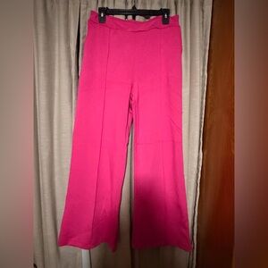 Chic Fuchsia Wide Leg Women's Pants